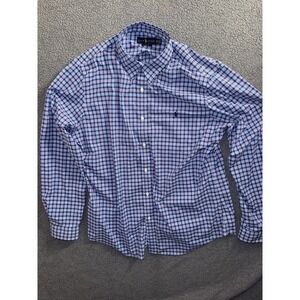 Polo Ralph Lauren Shirt Mens‎ XXLarge TTG Blue Performance Slim Fit Plaid